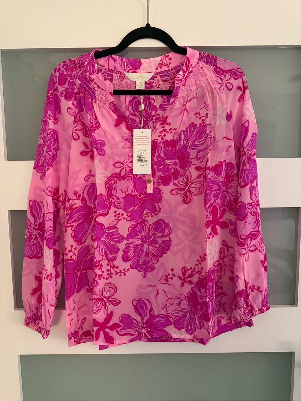 Lilly Pulitzer Elsa Pink & Fuchsia Floral Blouse